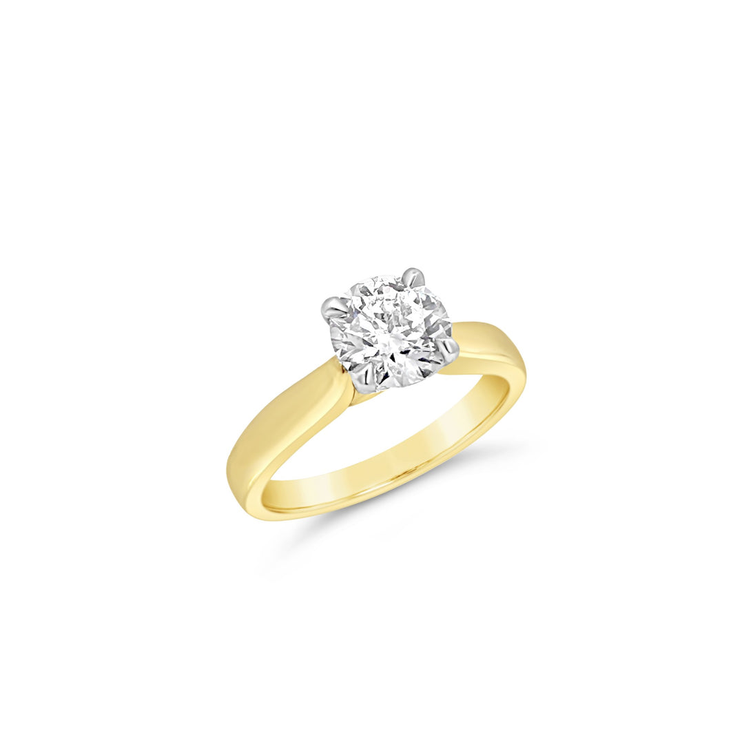 Platinum & 18K Yellow Gold 1.15ct Diamond Estate Ring