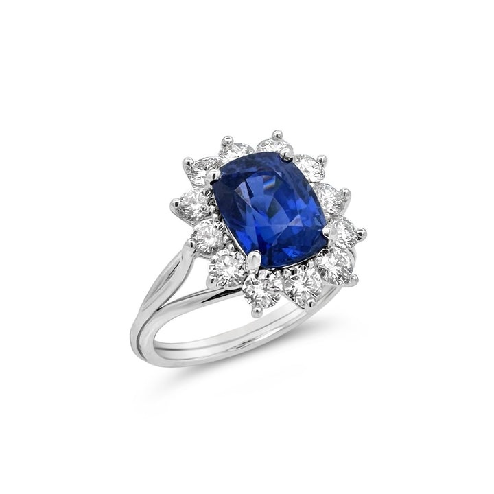 Platinum 4.03 CTW Sapphire Estate Ring