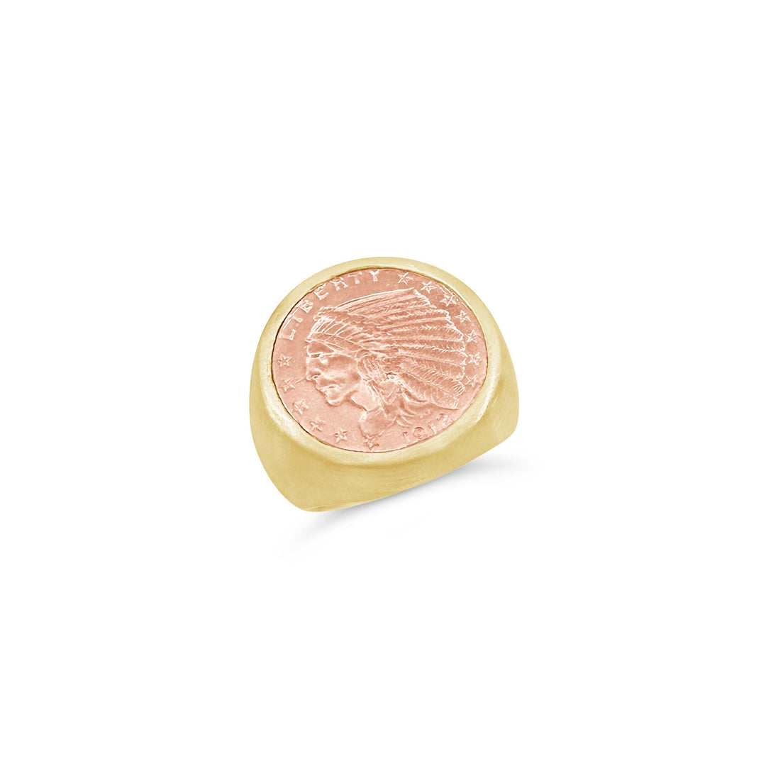 14K Yellow Gold 1912 Estate Coin Ring