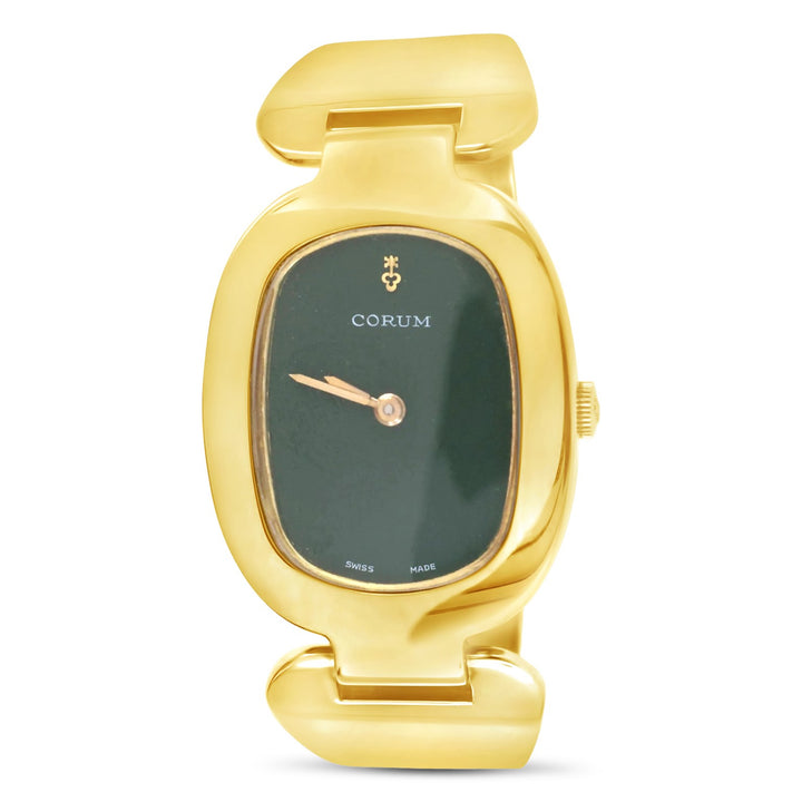 18K Yellow Gold 'Corum' Estate Bangle Watch