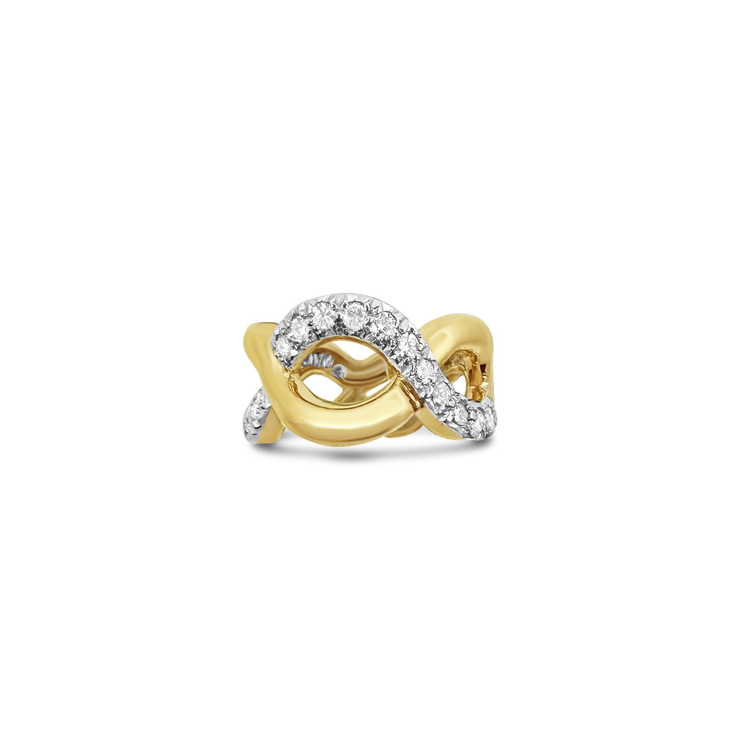 18K Yellow Gold .90ctw Diamond Infinity Band