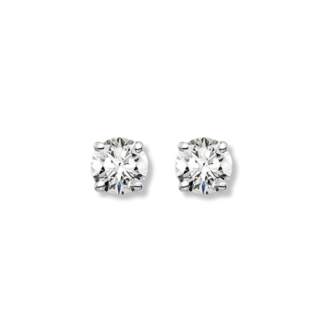 14K White Gold 1.84ctw Diamond Stud Earrings