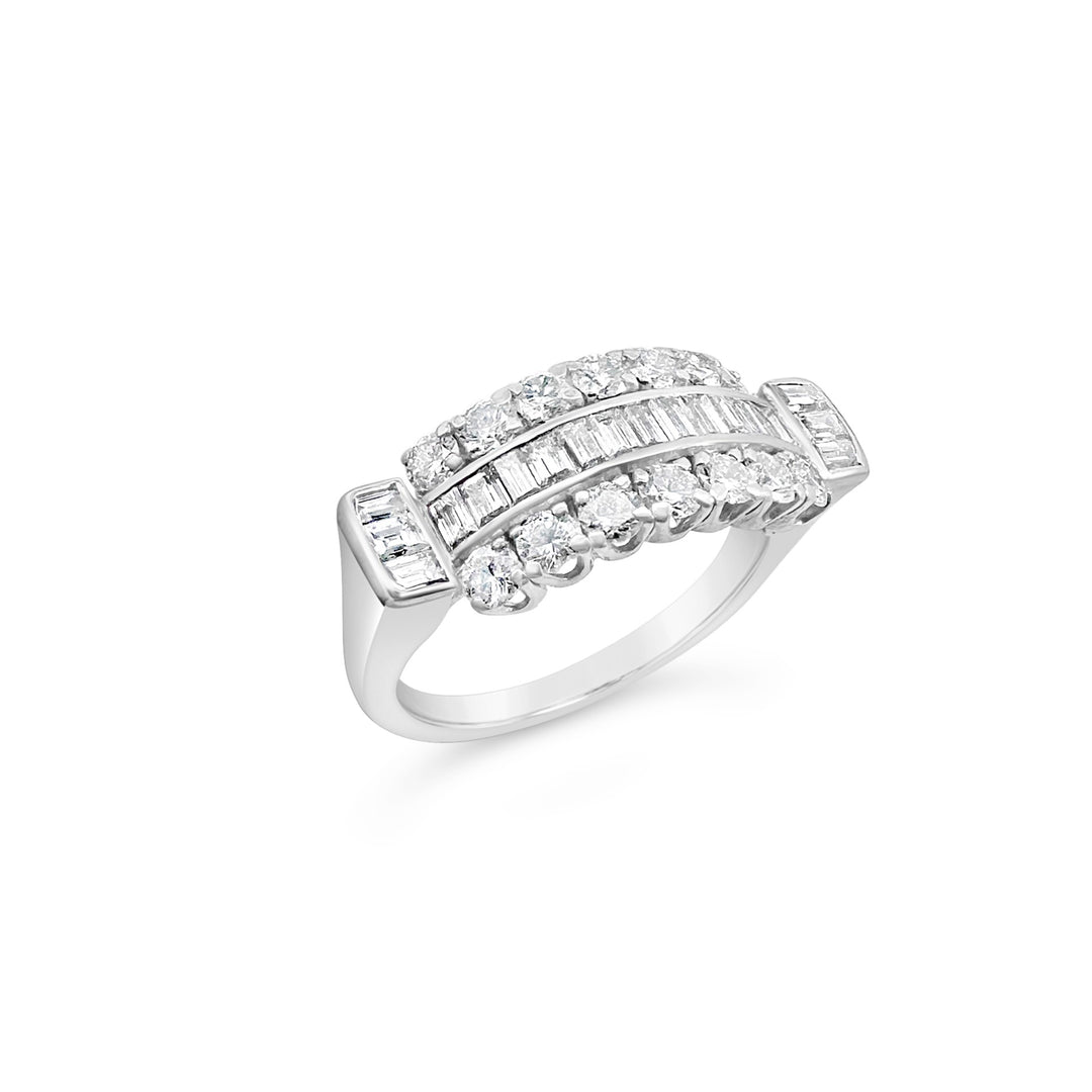 Platinum 1.36ctw Diamond Estate Band