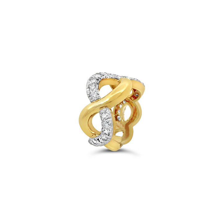 18K Yellow Gold .90ctw Diamond Infinity Band